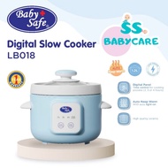 Baby Safe LB018 Digital Slow Cooker 1.2L - Slow Cooker - BPA Free - Food Grade