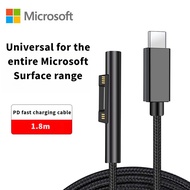 Applicable to Microsoft Surface Charging Cable Pd Fast Charging Type-c to Pro7/8 Data Cable Go2/3 Charger Su