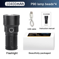 45000LM จริง240W ไฟฉายแรงสูงไฟแอลอีดีแข็งแรงสูงยูเอสบีชาร์จได้ไฟฉายยุทธวิธีการล่าเพื่อการอยู่รอด PK8
