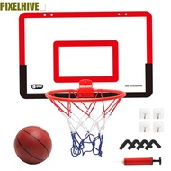 PIXELHIVE​ Indoor Basketball Hoop Set, Foldable Game Mini Basketball Hoop for Kids, Small Basketball