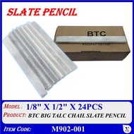 1/8" X 1/2" X 24PCS BTC BIG TALC CHAIL SLATE PENCIL - M902-001