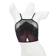 CL CHERILON เชอรีล่อน เสื้อบังทรง ตัวสั้น สายเดี่ยว ลายลูกไม้ สีดำ สีเทา C-NIC-FHSEL6