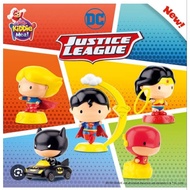 2018 Complete set  of 5 Jollibee Kiddie  Meal Justice  League  Wonder Woman Batman Superman Flash