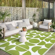Wonnitar Outdoor Rugs 8x10 Waterproof Plastic Straw Rug, Large Outdoor Camping Rug for RV, Reversibl