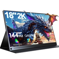 UPERFECT J118จอภาพแบบพกพา18นิ้ว144HZ 2K 300 Cd/M ² พร้อมช่อง2560*1600บางเฉียบและน้ำหนักเบาไร้กรอบ FHD FreeSync IPS HDR จอแสดงผลเกมการเดินทางจอภาพที่สองสำหรับแล็ปท็อป "สำหรับ SAMSUNG DEX พร้อมเคสสมาร์ท