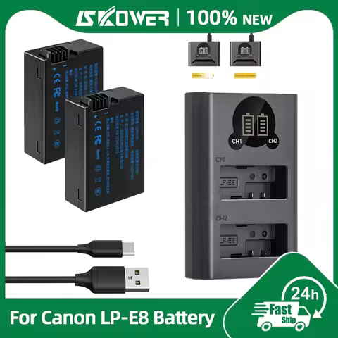 1140mAh LP-E8 Battery for Canon EOS 550D 600D 650D 700D Rebel T2i T3i T4i T5i Kiss X4 X5 X6i X7i SLR