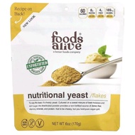 Foods Alive, Nutritional Yeast Flakes, Unfortified, 6 oz (170g)/2 lb (907 g)