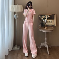 Sweatshirt Pant Sets for Women 2 Pieces Sport Tracksuit Chic and Elegant New Matching Full Korea Sty