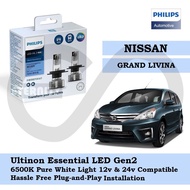 Philips New Ultinon Essential LED Bulb Gen2 6500K H4 Set for Nissan Grand Livina