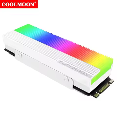 M.2 2280 SSD Heatsink Cooler M.2 SSD Cooling Sink with Thermal Pad 5V 3PIN ARGB M.2 SSD Heatsink Coo