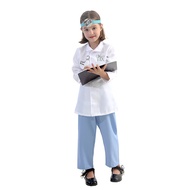Kids Dentist Uniform White Lab Coat Children Dentist Role Play Costume Toddler Pretend Doctor Cospla