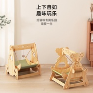 Sturdy Spacious Cat Bed Cat Swing Bed Wooden Hammock Summer Pet Rocking Bed