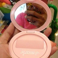 迪士尼 美妝鏡 美妝橢圓鏡梳組 瑪麗貓 折疊 收納 鏡子 梳妝組 內附梳子