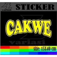 CUTTING STICKER NAME STICKER FOR SALES GROBAK CAKWE HOLE MODEL SIZE 15X40 CM