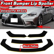 3Pcs Car Universal Front Lip Bumper Splitter Diffuser For Infiniti Q50 Q60 Q70 G25 G37 For AUDI A3 A