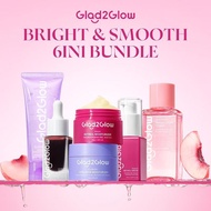 [Flash Super Creator] Glad2Glow Bright&Smooth 6in1 Bundle-Brightening toner+Brightening Moisturizer+
