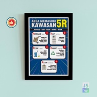 K3 Safety Poster - YOU WIN 5R AREA + A2 Frame
