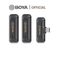 BOYA BY-WM3T2-D/U 2.4GHz Wireless Microphone Lapel Microphone Mini Mic for Smartphones Laptop Camera