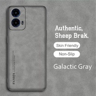 Motorola G34 G45 Premium Wool Casing Sheepskin Leather Case Phone Case