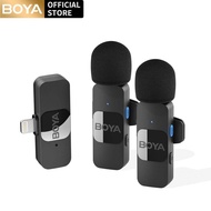BOYA Wireless Microphone Noise Cancellation Lapel Microphone Mini Mic 100M Transmission TikTok| YouT