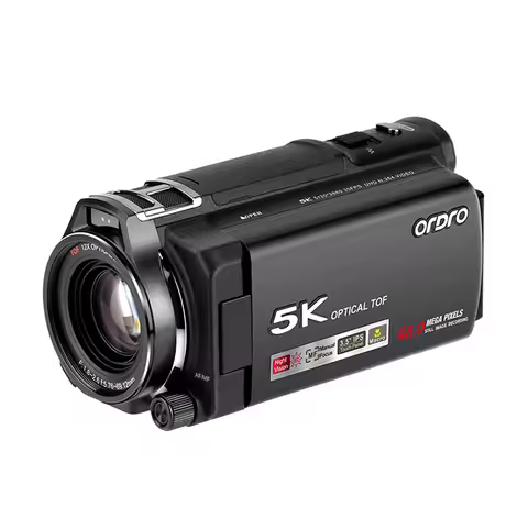ORDRO XV80 Live Streams Digital Camera Camcorder 4K 12X Optical Zoom Big Touchscreen for Photograph 