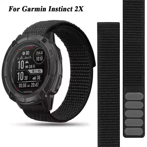 Instinct 2X Hook Loop Nylon Strap Watchband For Garmin Fenix 6X 6 Pro 5X 5 7X 7 Epix 2 935 945 Wrist
