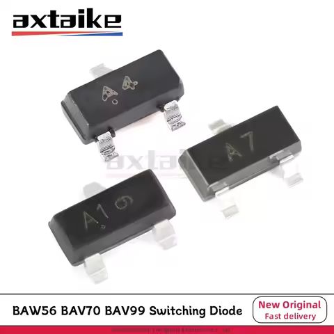 100PCS BAW56 BAV70 BAV99 A1 A4 A7 SOT23 A1W A4W A7W SMD 85V 70V 200mA Switching Diode Transistor BAW