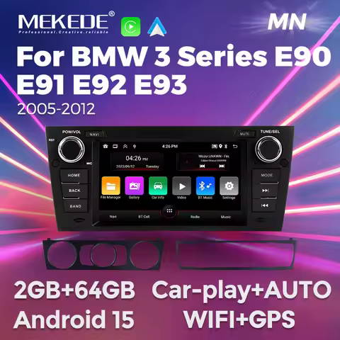 MEKEDE 7inch For BMW 3 Series E90 E91 E92 E93 2005-2012 Android 15 Wireless car-play Android auto Wi