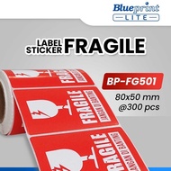 Blueprint Lite BP-FG501 BP-FG502 Fragile Sticker Label Do Not Drop 80x50 mm contents 300 Pcs