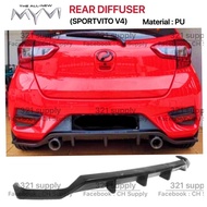 MYVI G3 NEW 17 18 19 REAR SKIRT DIFFUSER PU6078 LIP SPORTIVO V4 2017 2018 2019 2020