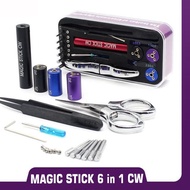 Stick 6 In 1 Cw Kit Set Pembuat Kumparan Koil Rokok Elektrik Coiling Tool Cw-20 Cw-25 Cw-30 Alat Pem