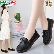 KY/🏅Cartelo Crocodile（CARTELO）High-End Authentic Leather Hollow out Hole Shoes Women's Summer Oxford Soft Bottom Mom Sho