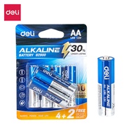 Deli ถ่าน ถ่านชาร์จ ถ่านชาร์จ ความจุสูง AA LR6 / AAA LR03 ถ่าน 1.5V ใหม่ ของแท้ ถ่านไฟฉายอัลคาไลน์ Alkaline Battery