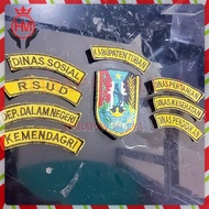 Tuban Regency Government Service Logo Embroidery Complete with Tuban Service Uniform Embroidery - HM