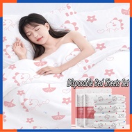 Disposable Bedsheet Cover Travel Hotel Sleeping Bag NonWoven Portable Dustproof Sheet 压缩一次性床单套装
