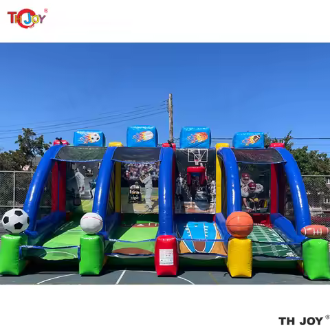 4 in 1 Inflatable Sport Games Basketball Soccer Baseball Carnival Games Combos