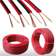 Red and Black Double Electrical Wire 26awg,24awg,22awg-Pure Copper Roll 100m