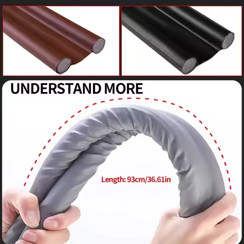 EVA Door Bottom Waterproof Sealing Strip 93cm Draught Under Door Draft Excluder Stopper Sound Proof 