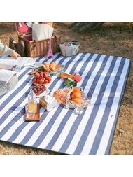 1入戶外野餐墊,59*78英寸超聲波鑲嵌波紋野餐墊,具有防水、防潮、機洗功能,適用於露營,四季皆可使用