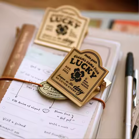 Fromthenon Vintage Metal Brass Bookmark Clips Metal Ticket Clip Traveler's Notebook Planner Office S