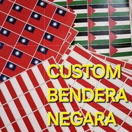 Custom Flag Cheek Stickers Taiwan Palestine Indonesia Flags