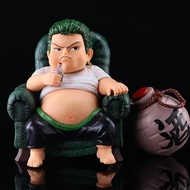 Kkkq One Piece Fat Series GK Fat House Zoro Q Version Anime Figure Decoration Model Bagged