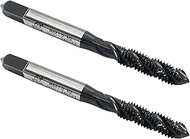 2 Pcs M6 x 1 Spiral Flute Thread Tap,Metric Machine Threading Taps HSS Nitriding Coated, H2 Toleranc