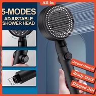 5 Mode Shower Head kolah air mandi bathroom High Pressure Holder Wall Mounted Bracket Removable Hand