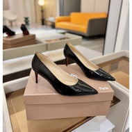 Lady's Classic High Heels - Patent Leather with Soft Lining | Elevate Your Walk & Leg Length