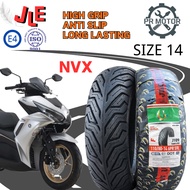 JLE Tyre  Yamaha NVX 110 80 14 120 70 14 Tayar Scooter Tires Nvx 14 Tayar Tubeless 14 Tyre Scooter