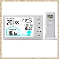 (KYSB) Indoor Outdoor Thermometer Hygrometer Wireless Weather Station Home Weather Forecast Clock We