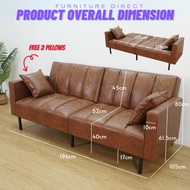 LOFT Design ZOE 3 Seater Sofa Bed-White Fleece