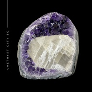 Amethyst 紫晶 Crystal Geode With Calcite