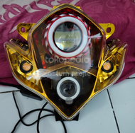 REFLEKTOR MIKA LAMPU DEPAN SUZUKI SATRIA FU BARONG MOTIF CUSTOM PROJIE HIGHLOW PLUS LAMPU SOROT/TEMB